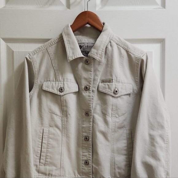 Columbia Women’s Cream Trucker Jacket  Size Medium - Picture 3 of 11